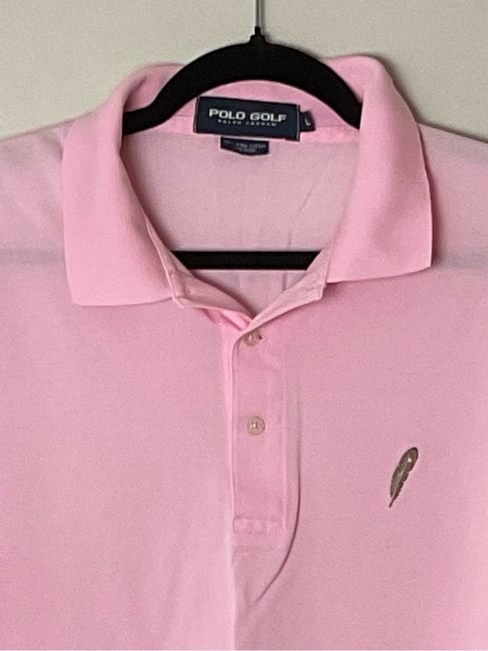 Mens Polo Golf by Ralph Lauren Short-Sleeve Polo Light Pink Chechessee Creek L